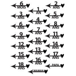 Abricotine Marqueurs De Temps Autocollants Coeur