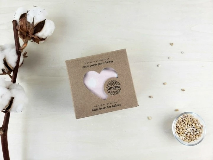 Amma Thérapie Coussin Réconfort Cœur -Picoté Rose Et Blanc 4 Amma Thérapie Coussin Réconfort Cœur -Picoté Rose Et Blanc – Image 2