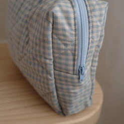 Dans Le Sac Pochette Matelassée Mama Blue Gingham