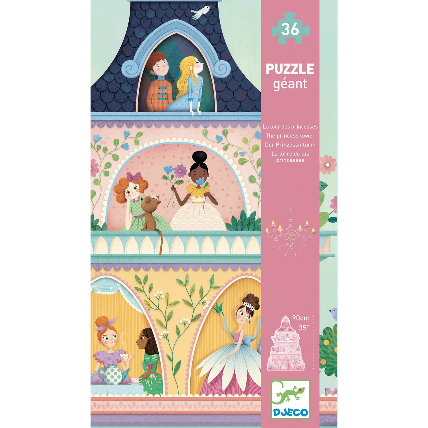 Djeco Casse-tête Géant - La Tour Des Princesses (36 Mcx) 4 Djeco Casse-tête Géant - La Tour Des Princesses (36 Mcx) – Image 2