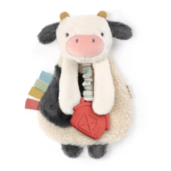 Itzy Ritzy Peluche Apaisante Avec Jouet De Dentition Vache -Fillettes Et Fiston itzy ritzy peluche apaisante avec jouet de dentiti 2
