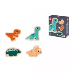 Janod Puzzle évolutif En Bois - Dino -Fillettes Et Fiston janod puzzle evolutif en bois dino 4
