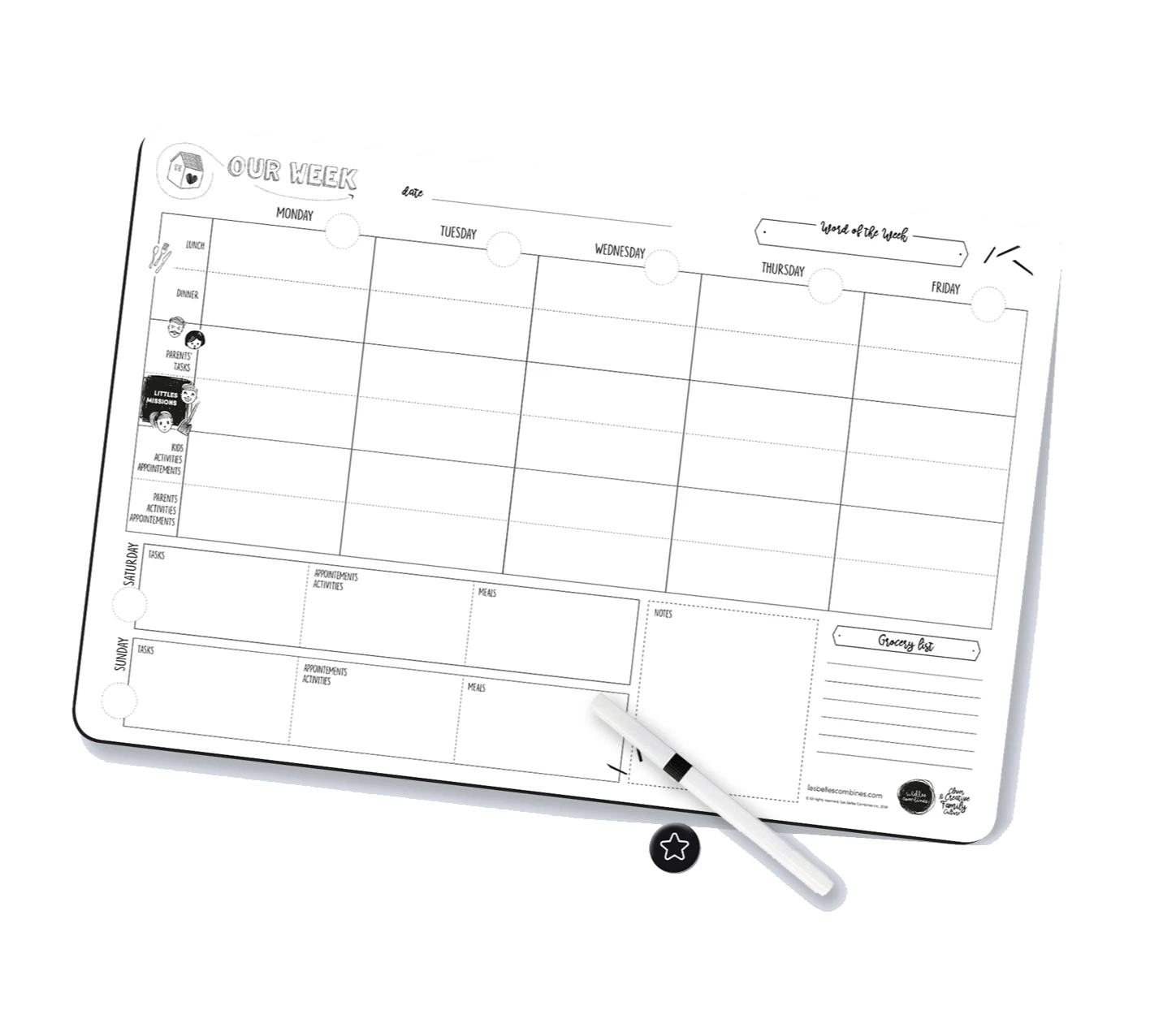 Les Belles Combines Agenda Familial Hebdomadaire 4 Les Belles Combines Agenda Familial Hebdomadaire – Image 2