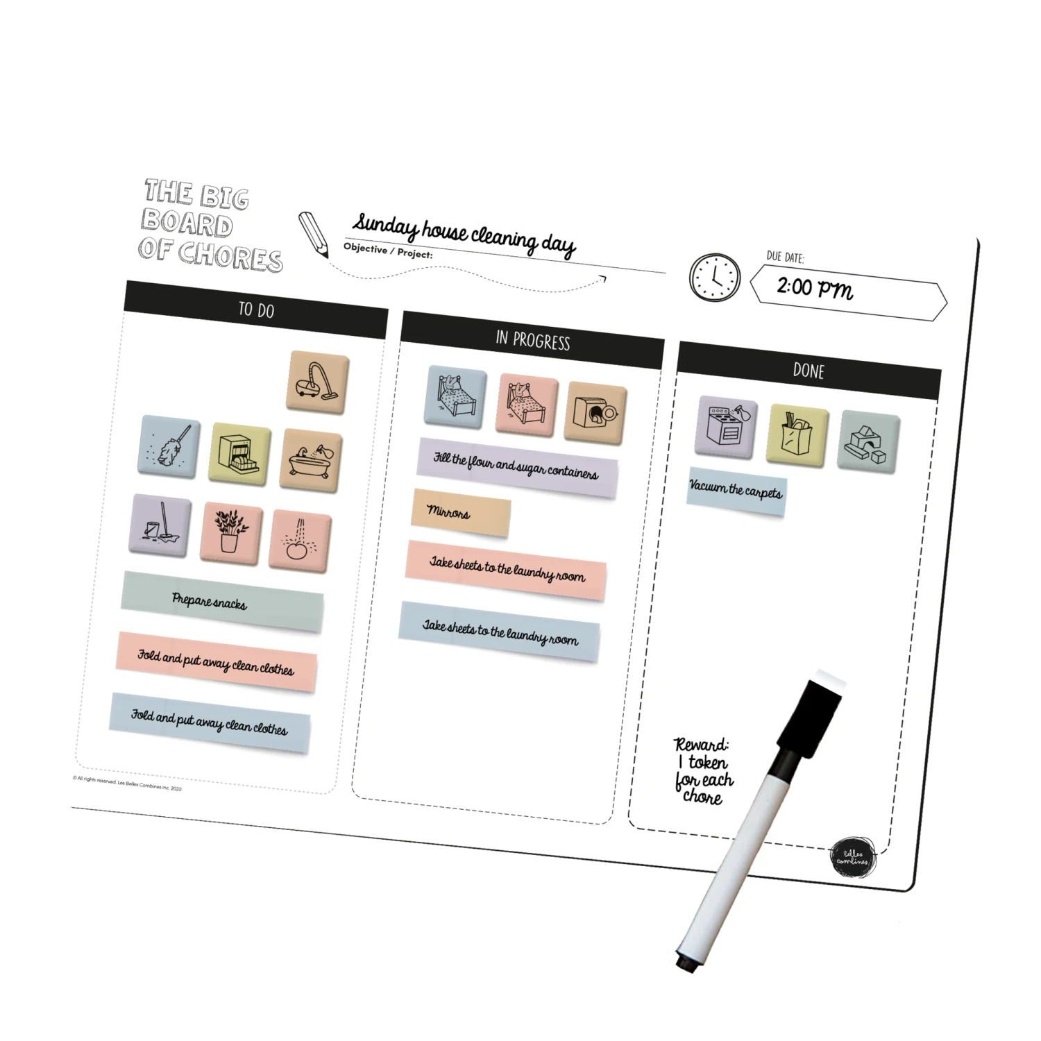 Les Belles Combines Big Board Of Chores 5 Les Belles Combines Big Board Of Chores – Image 3