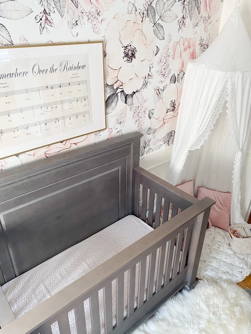 Lil North Co. Drap Contour De Bassinette Blush Dots 4 Lil North Co. Drap Contour De Bassinette Blush Dots – Image 2