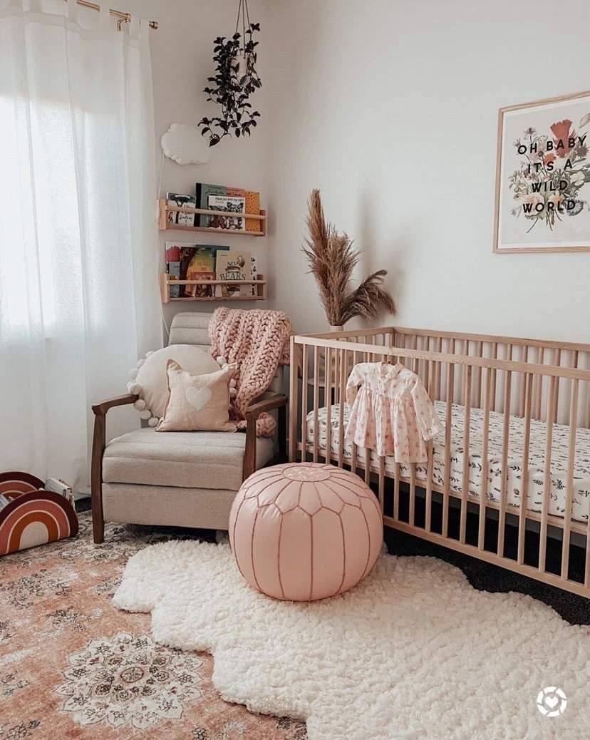 Lil North Co. Drap Contour De Bassinette Boho Wildflowers 5 Lil North Co. Drap Contour De Bassinette Boho Wildflowers – Image 3