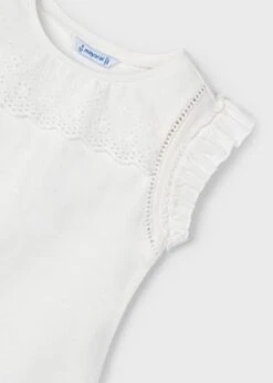 Mayoral Débardeur à Broderies Crudo -Fillettes Et Fiston mayoral debardeur a broderies crudo 2