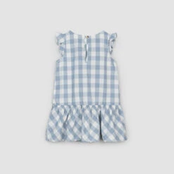 Miles Robe Bleu Gingham -Fillettes Et Fiston miles robe bleu gingham 1