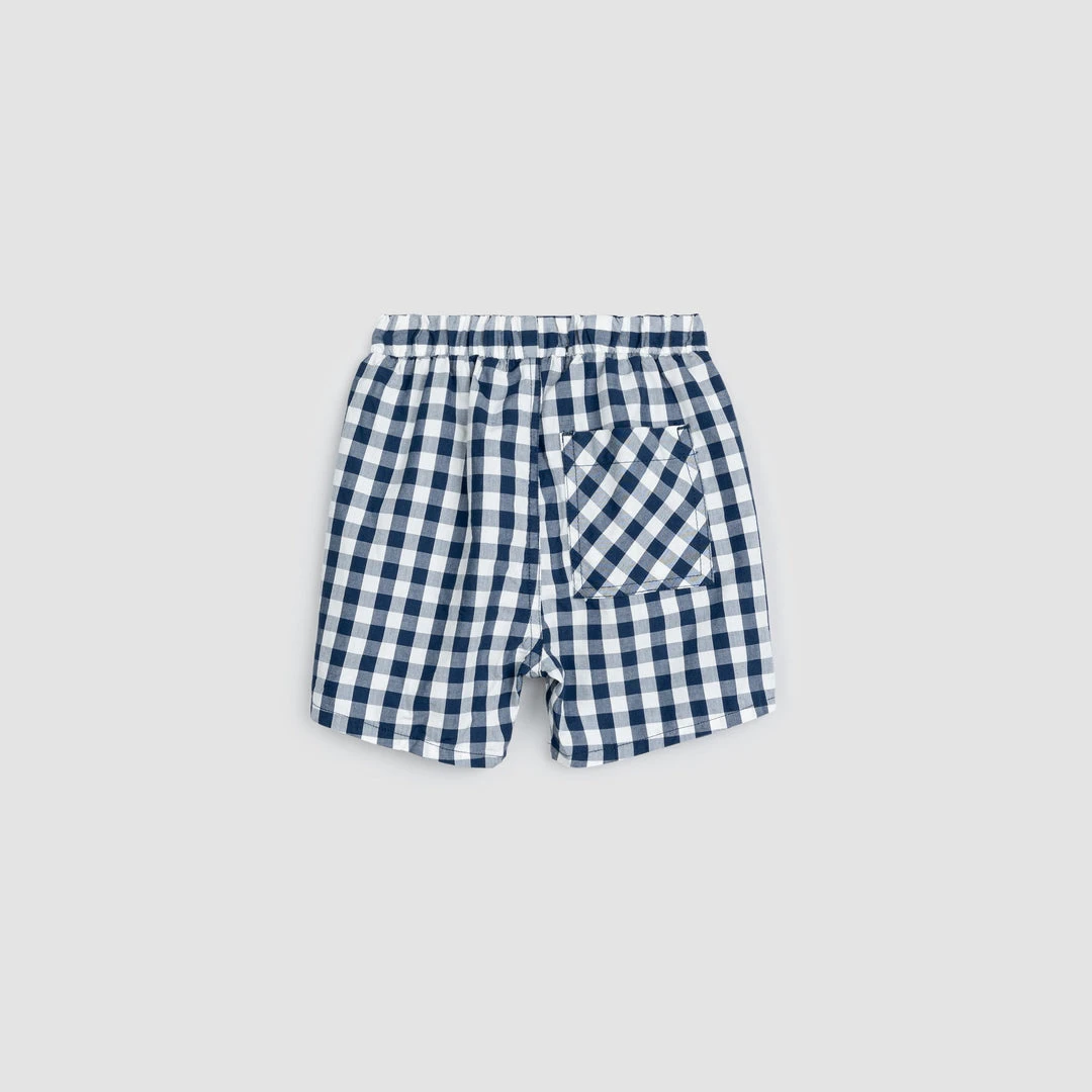 Miles Short Navy Gingham Bébé 4 Miles Short Navy Gingham Bébé – Image 2