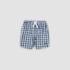 Miles Short Navy Gingham Bébé 1 Miles Short Navy Gingham Bébé -Fillettes Et Fiston miles short navy gingham bebe