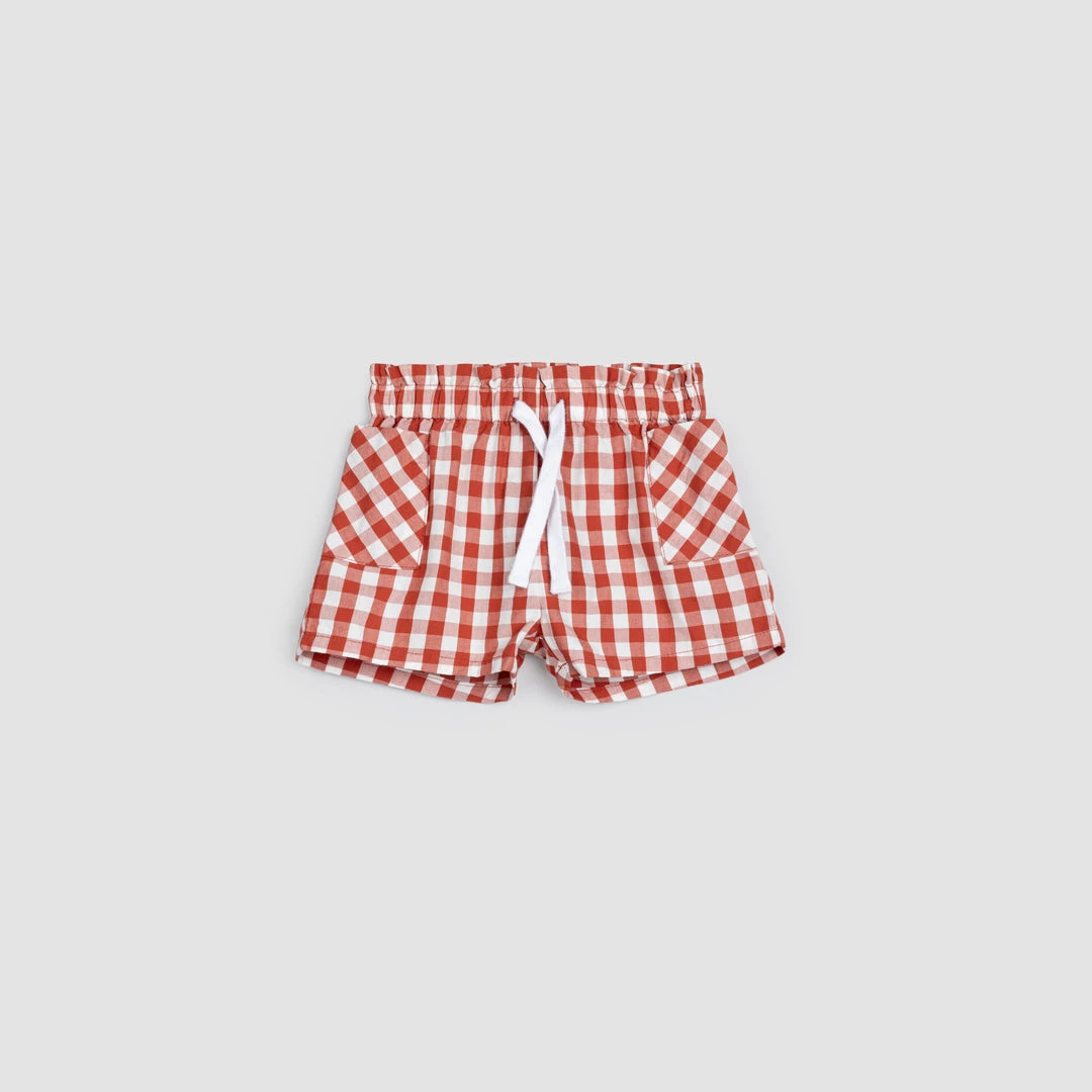 Miles Short Red Gingham Bébé 2 Miles Short Red Gingham Bébé