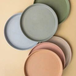 Minika Assiette En Paille De Blé Leaf