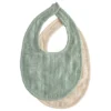 Mushie Bavoir Muslin Roman Green/Fog -Fillettes Et Fiston mushie bavoir muslin roman green fog