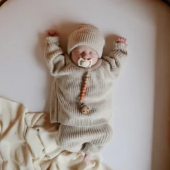 Mushie Drap Contour De Bassinette En Coton Extensible White -Fillettes Et Fiston mushie drap contour de bassinette en coton extensi 8