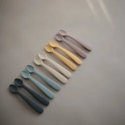 Mushie Ensemble De 2 Cuillères En Silicone Daffodil