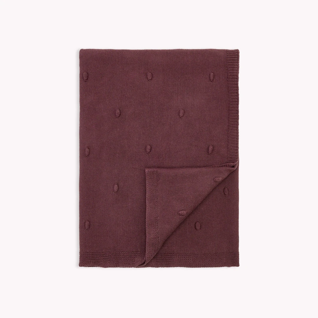 Petit Lem Couverture En Tricot Aubergine 3 Petit Lem Couverture En Tricot Aubergine