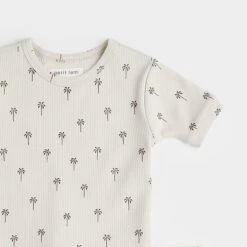 Petit Lem Pyjama D'été Côtelé Palmiers -Fillettes Et Fiston petit lem pyjama dete cotele palmiers 1