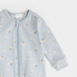 Petit Lem Pyjama Une Pièce Côtelé Marguerites -Fillettes Et Fiston petit lem pyjama une piece cotele marguerites 2
