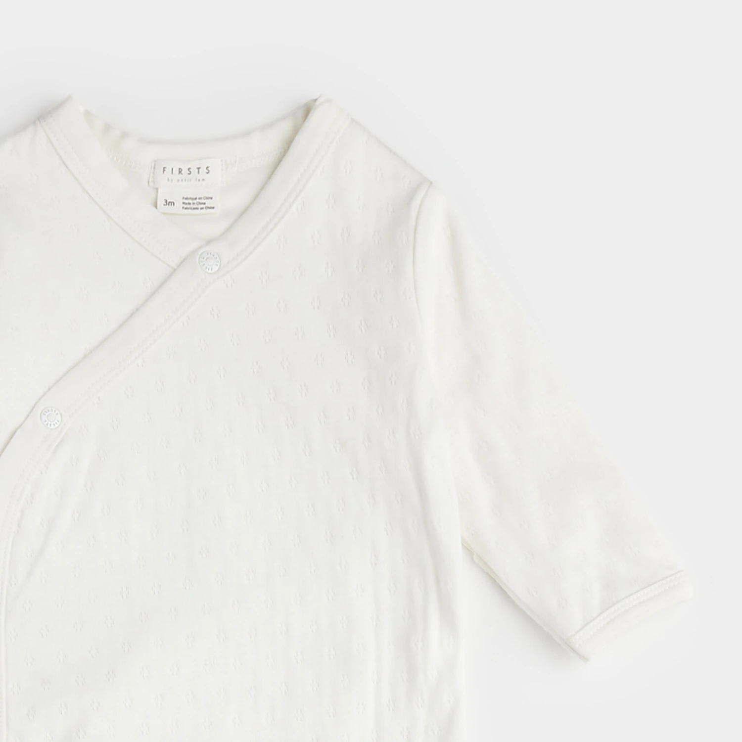 Petit Lem Pyjama Une Pièce En Pointelle Blanc 5 Petit Lem Pyjama Une Pièce En Pointelle Blanc – Image 3