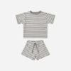 Quincy Mae Ensemble Deux Pièce Lagoon Stripe -Fillettes Et Fiston quincy mae ensemble deux piece lagoon stripe