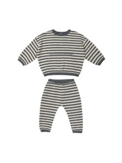 Quincy Mae Ensemble GaufréNavy Stripe -Fillettes Et Fiston quincy mae ensemble gaufre navy stripe 2