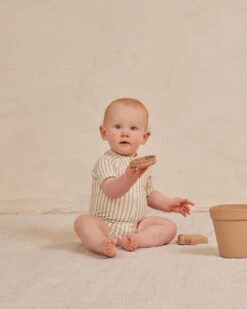 Quincy Mae Maillot Une Pièce Ligné Ash -Fillettes Et Fiston quincy mae maillot une piece ligne ash 2