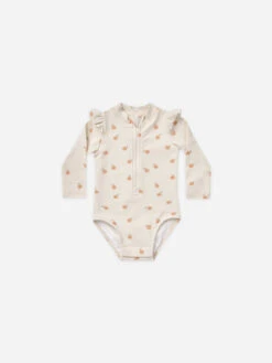 Quincy Mae Maillot Une Pièce Manches Longues Oranges -Fillettes Et Fiston quincy mae maillot une piece manches longues orang 4