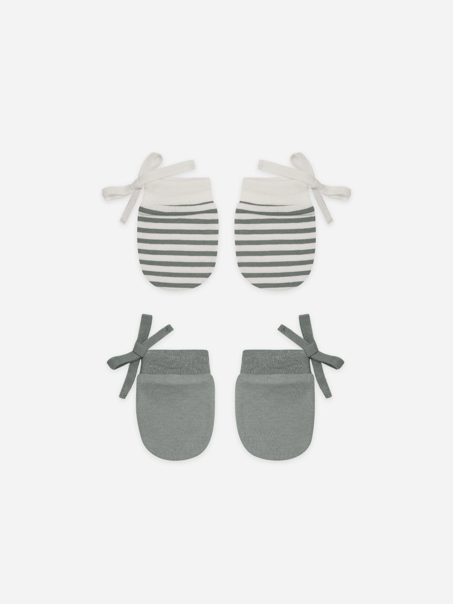 Quincy Mae Mitaines Pour Nouveau-né Sea Green Stripe/Sea Green 3 Quincy Mae Mitaines Pour Nouveau-né Sea Green Stripe/Sea Green