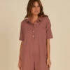 Rylee + Cru Romper Frankie Mulberry -Fillettes Et Fiston rylee cru romper frankie mulberry