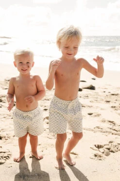 Rylee + Cru Short De Piscine Seafoam Check -Fillettes Et Fiston rylee cru short de piscine seafoam check 1