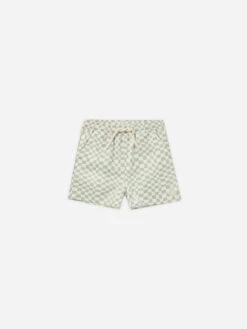 Rylee + Cru Short De Piscine Seafoam Check -Fillettes Et Fiston rylee cru short de piscine seafoam check 3